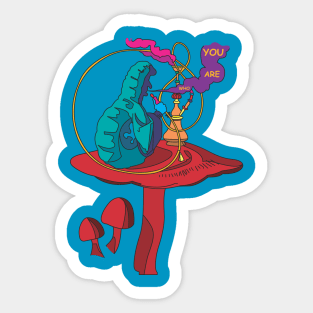 Paul Telling - Alice In Wonderland - The Smoking Caterpillar - Ask Alice Series Sticker